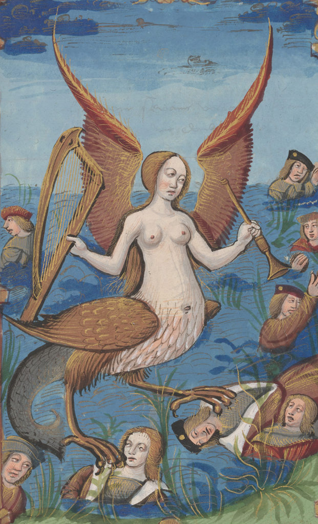 Siren, from <em>Abus du Monde (The Abuses of the World)</em>, France, Rouen (circa 1510). Courtesy of the Morgan Library & Museum.