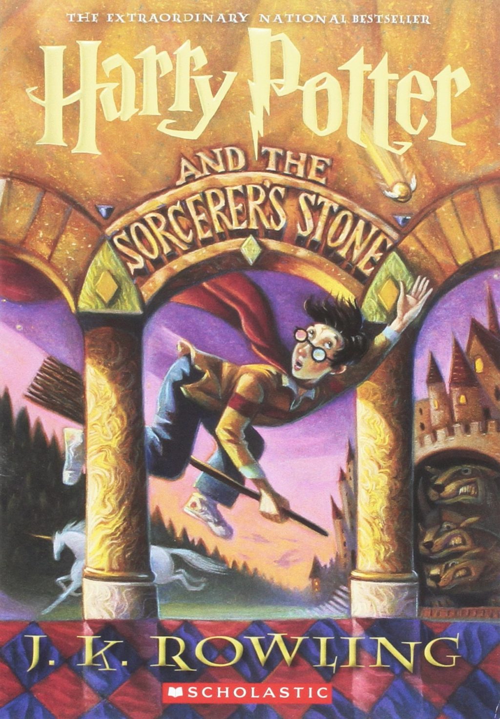 Mary GrandPré designed the cover for J.K. Rowling's Harry Potter and the Sorcerer's Stone, published in the US in 1998. Courtesy of Scholastic.