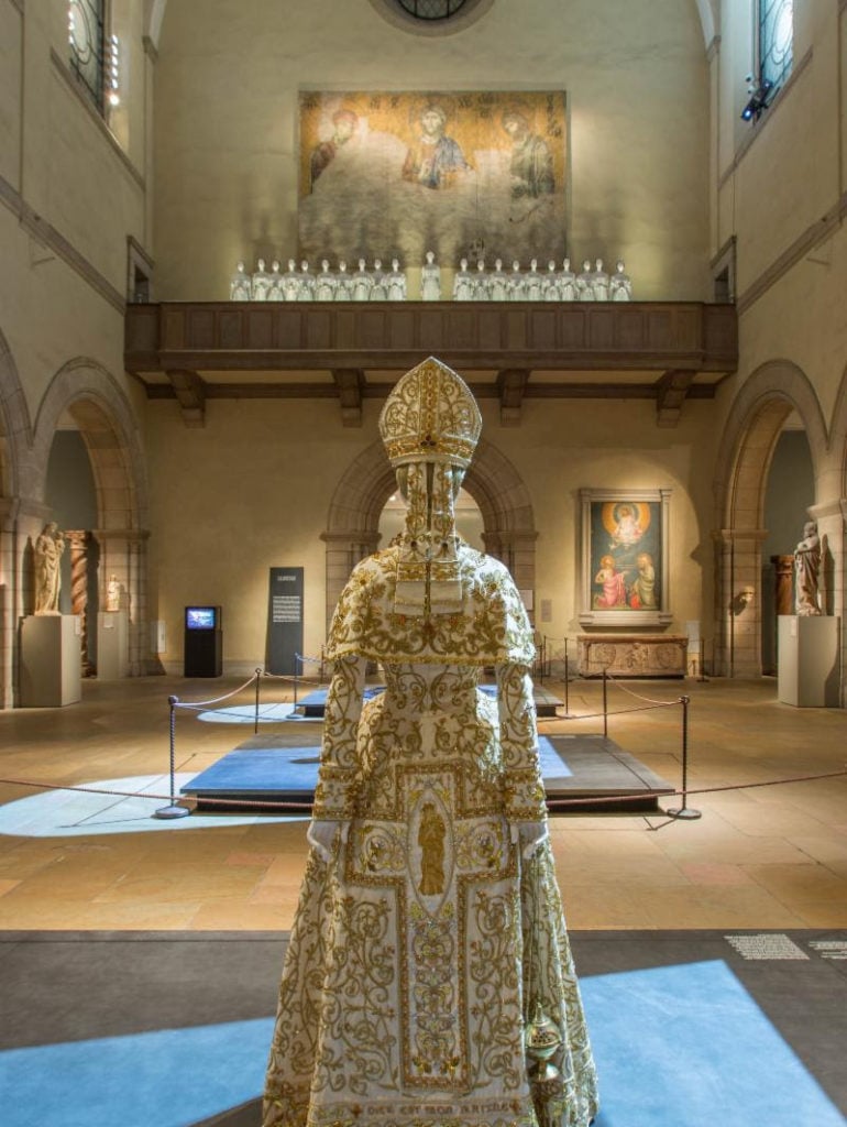 Installation of "Heavenly Bodies" at the Metropolitan Museum of Art. Image courtesy of the Metropolitan Museum of Art.
