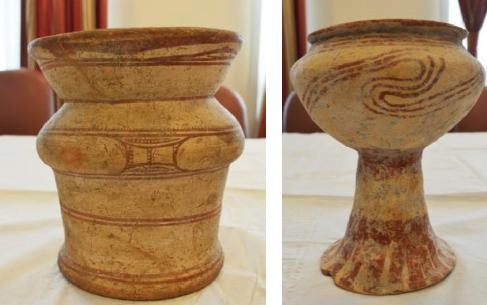 A US collector has returned 12 looted Thai artifacts from Ban Chiang to Thailand. Photo courtesy of Thai authorities.