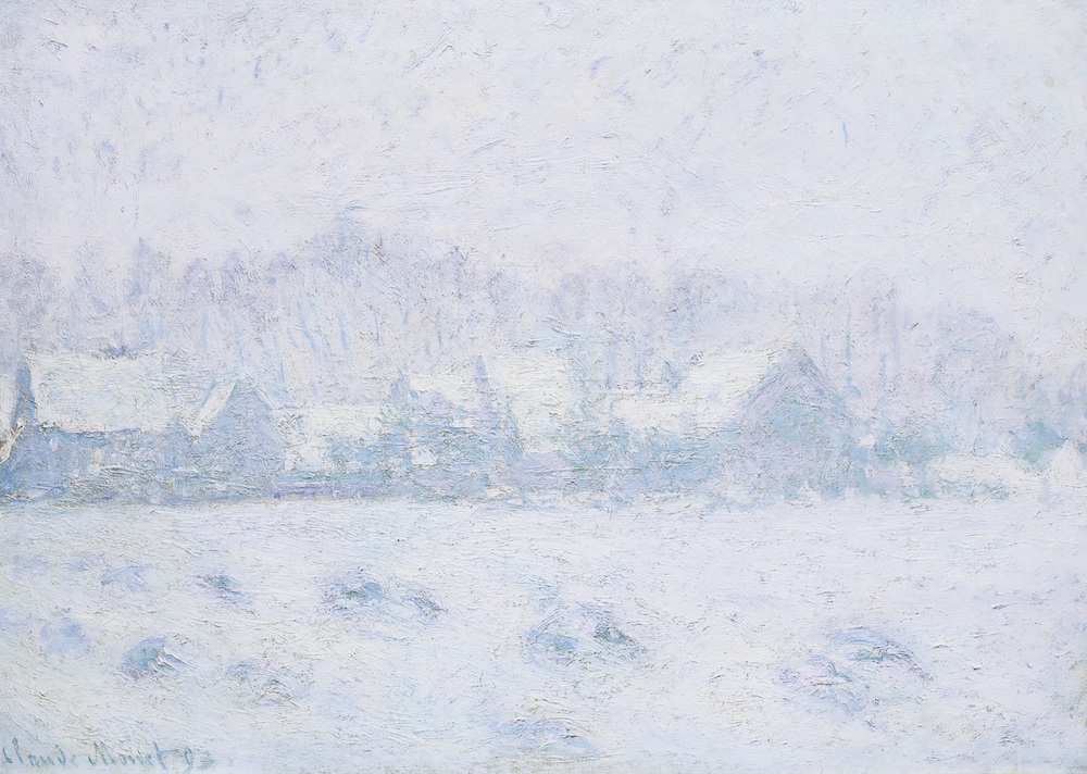 Claude Monet, <i>Effet de neige à Giverny</i> (1893). Courtesy of Christie's Images Ltd. 