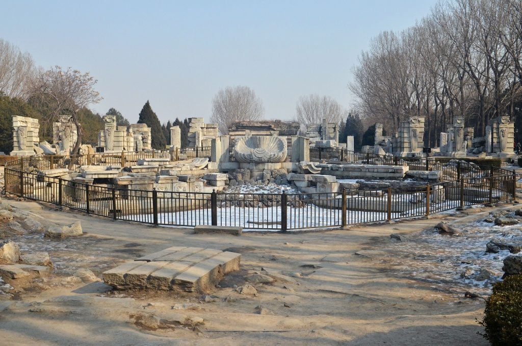 The ruins of Beijing's Old Summer Palace in 2013. Photo courtesy of 颐园新居 via Wikimedia Commons.