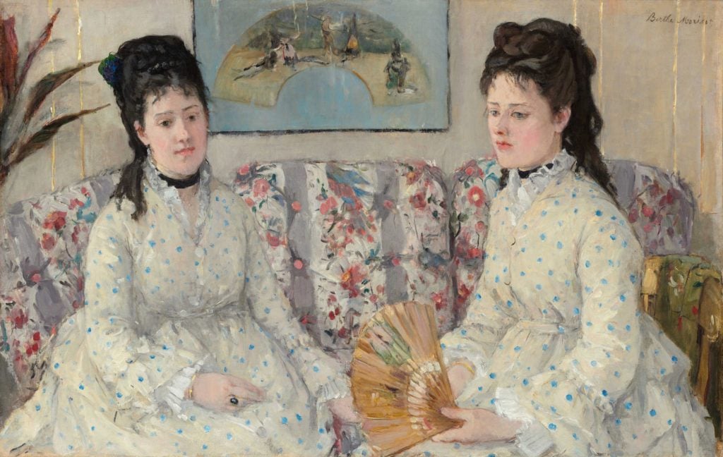 Berthe Morisot, The Sisters (1869). National Gallery of Art, Washington DC, gift of Mrs. Charles S. Carstairs, 1952.