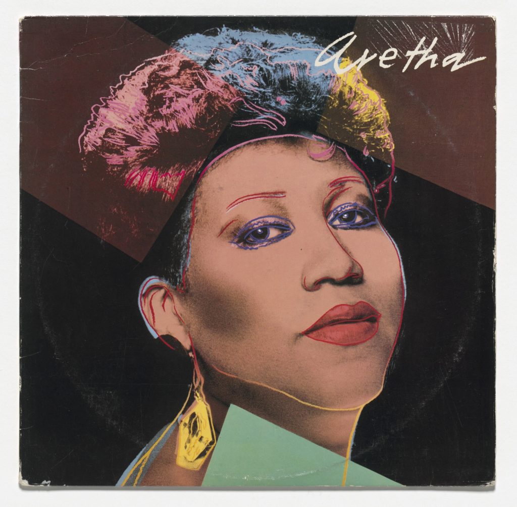 Andy Warhol, Aretha Franklin (1986), album cover. Photo courtesy of the Museum of Modern Art, New York/Arista Records, ©2017 Andy Warhol Foundation for the Visual Arts/Artists Rights Society (ARS), New York.