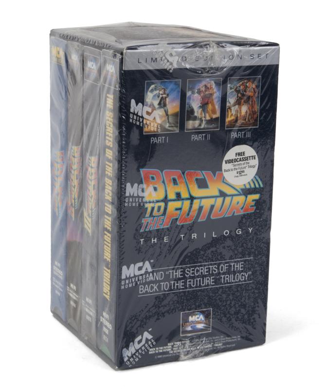 Ronnie James Dio's "Back to the Future" box set, signed by Michael J. Fox. Image courtesy Julian's.