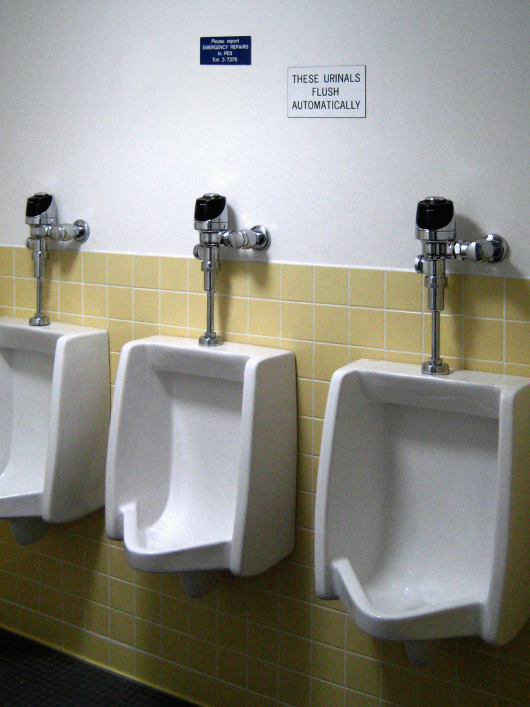 Superflex, <em>Power Toilets, UN</em>. A copy of the toilets from the United Nations Security Council headquarters. Photo courtesy of the artist. 