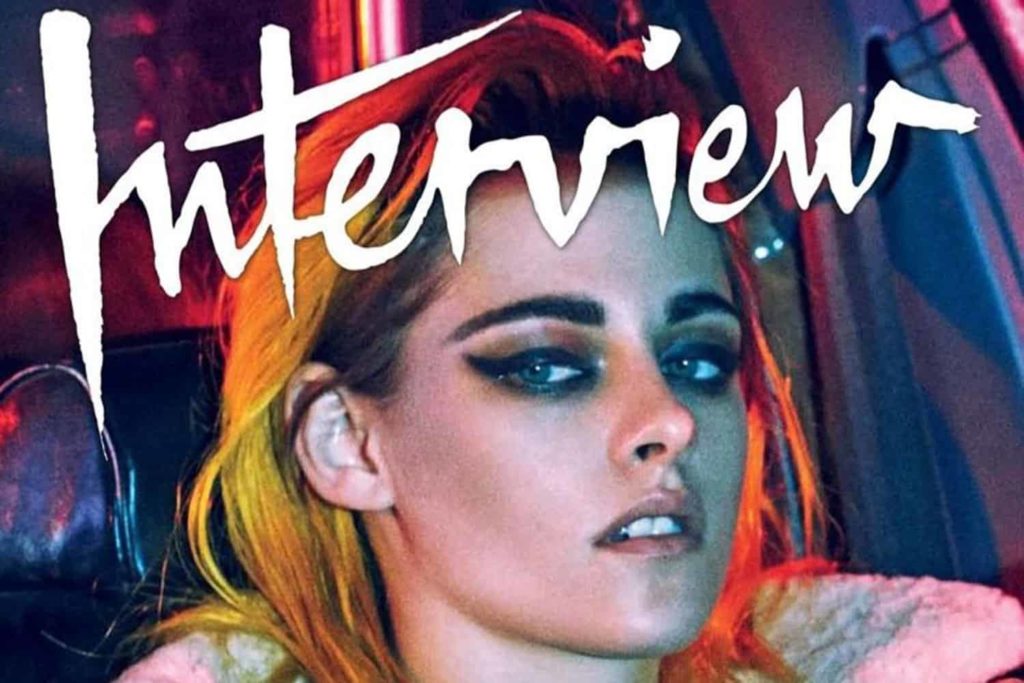 Kristen Stewart on the cover of Interview magazine. Courtesy of Brant Publications.