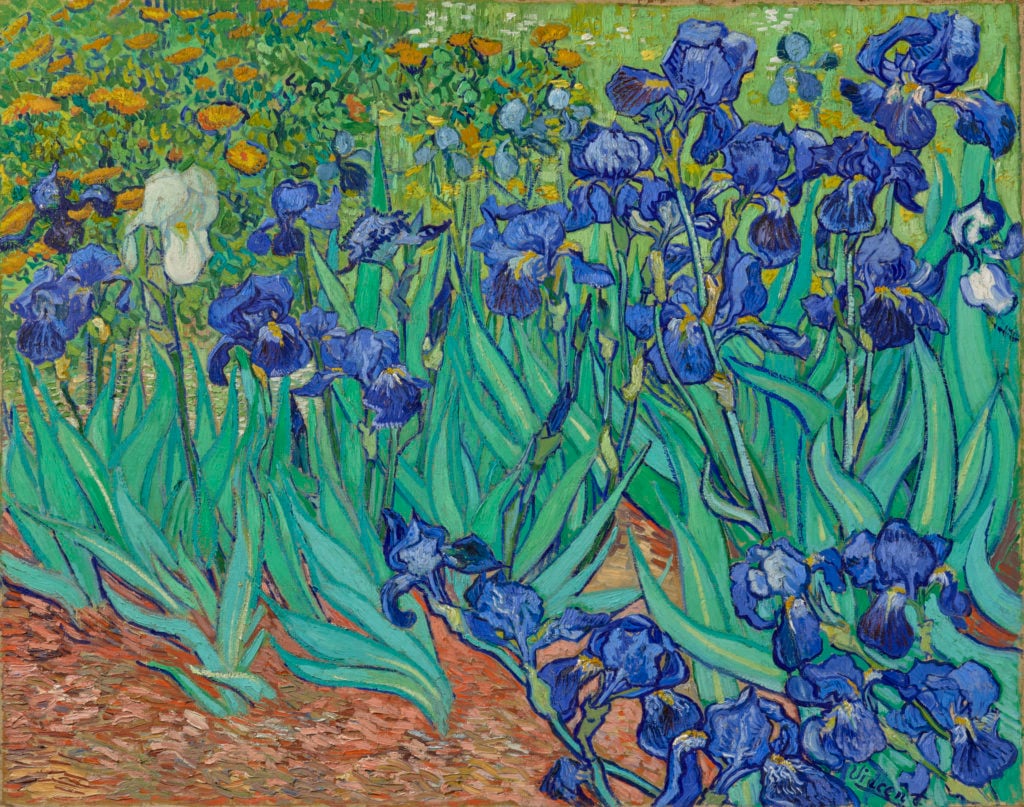 Vincent van Gogh, <em>Irises</em> (1889). Courtesy of the J. Paul Getty Museum, Los Angeles.