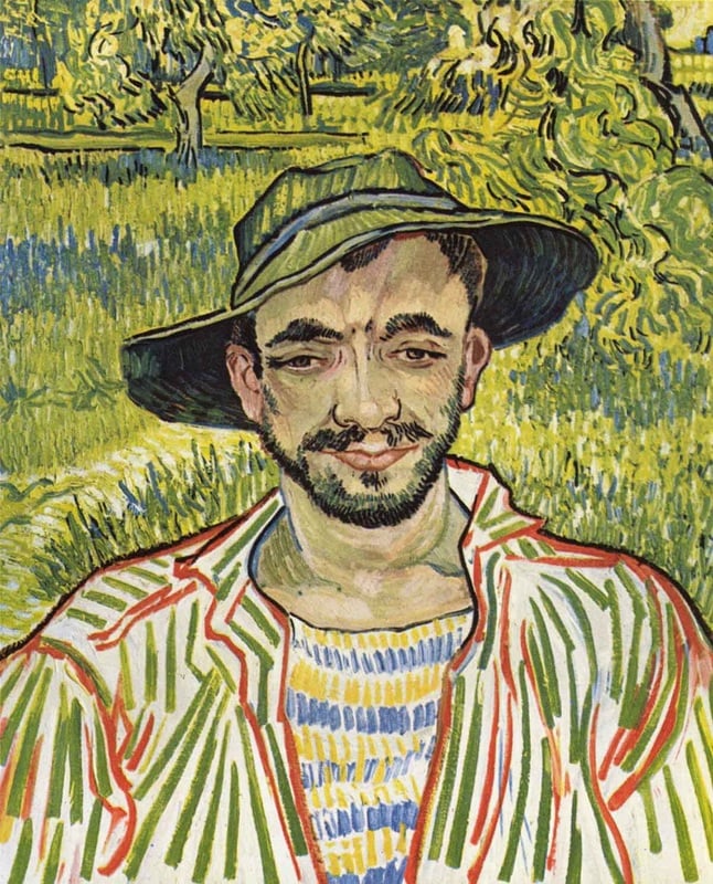 Vincent van Gogh, <em>Portrait of a Gardener</em> (1889), now identified as Jean Barral. Courtesy of the Galleria Nazionale d'Arte Moderna, Rome.