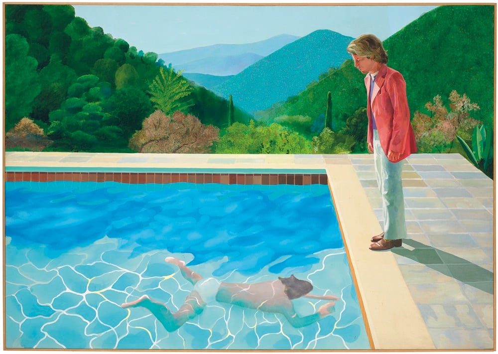 David Hockney, Portrait of an Artist (Pool with Two Figures) (1972). Courtesy Christie's Images Ltd.