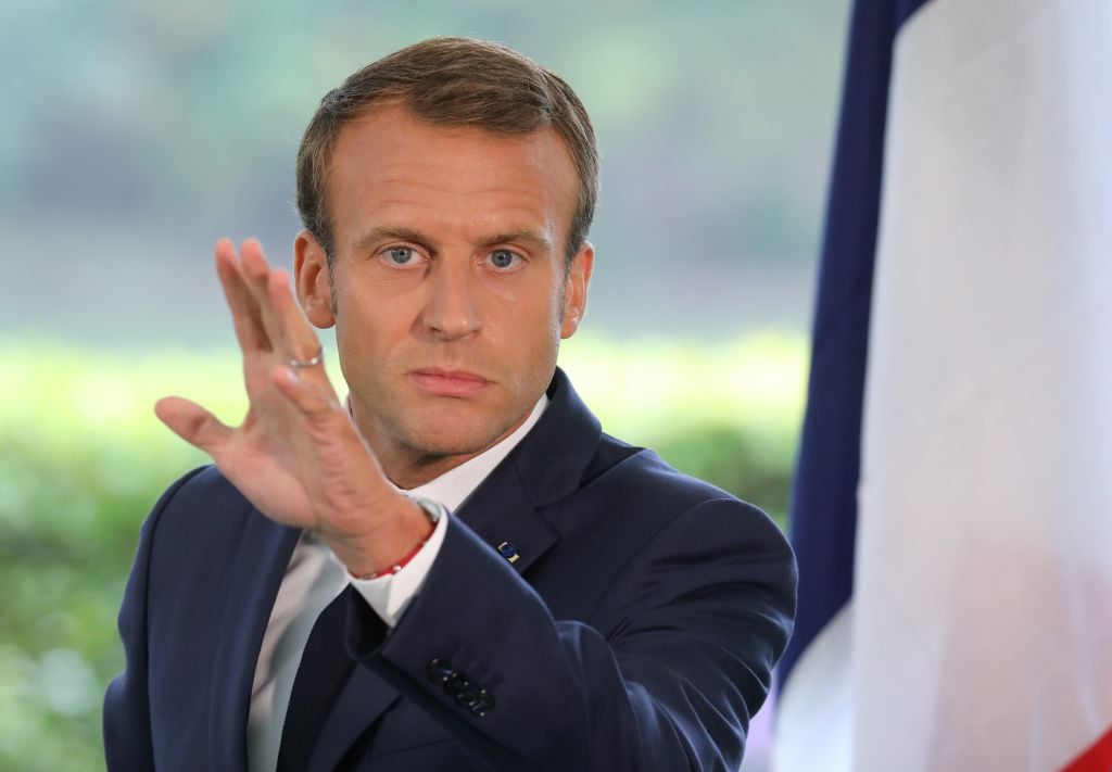 French President Emmanuel Macron. Photo by Ludovic Marin/AFP/Getty Images.