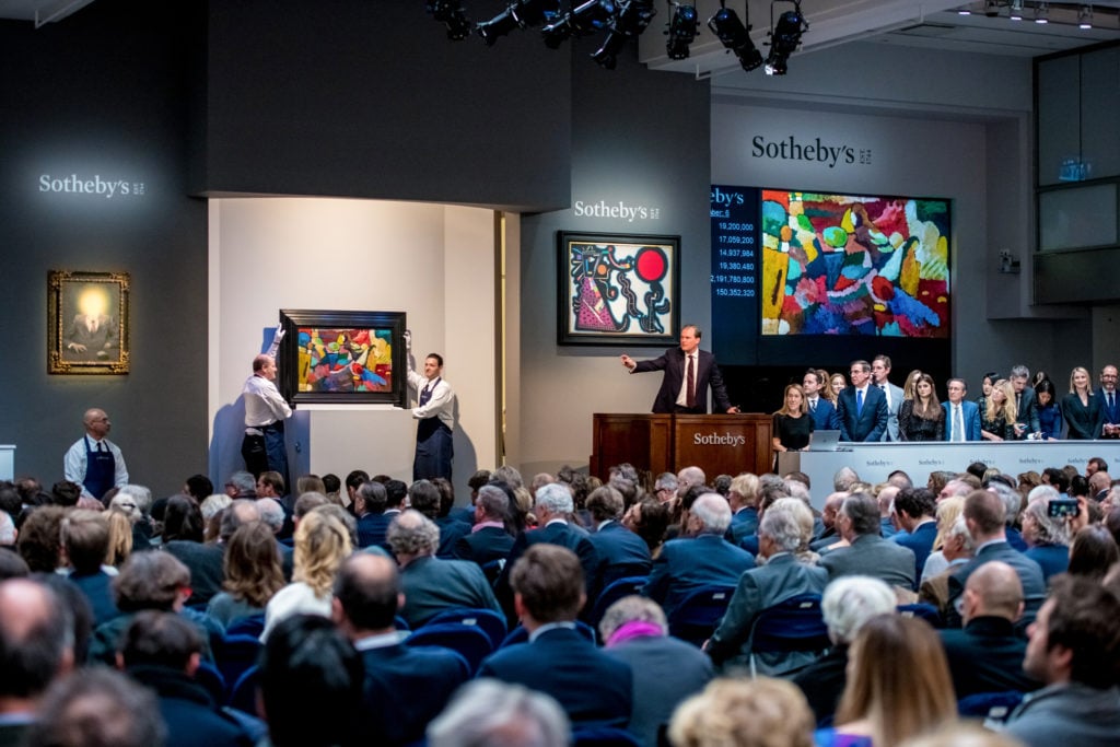 Sotheby's Impressionist and Modern evening sale in New York, November 2018. Image courtesy of Sotheby's.