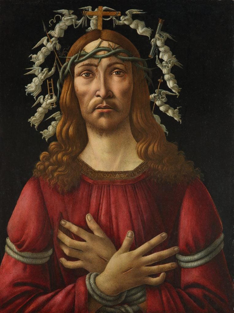Sandro Botticelli, The Man of Sorrows. Image courtesy Sotheby's.
