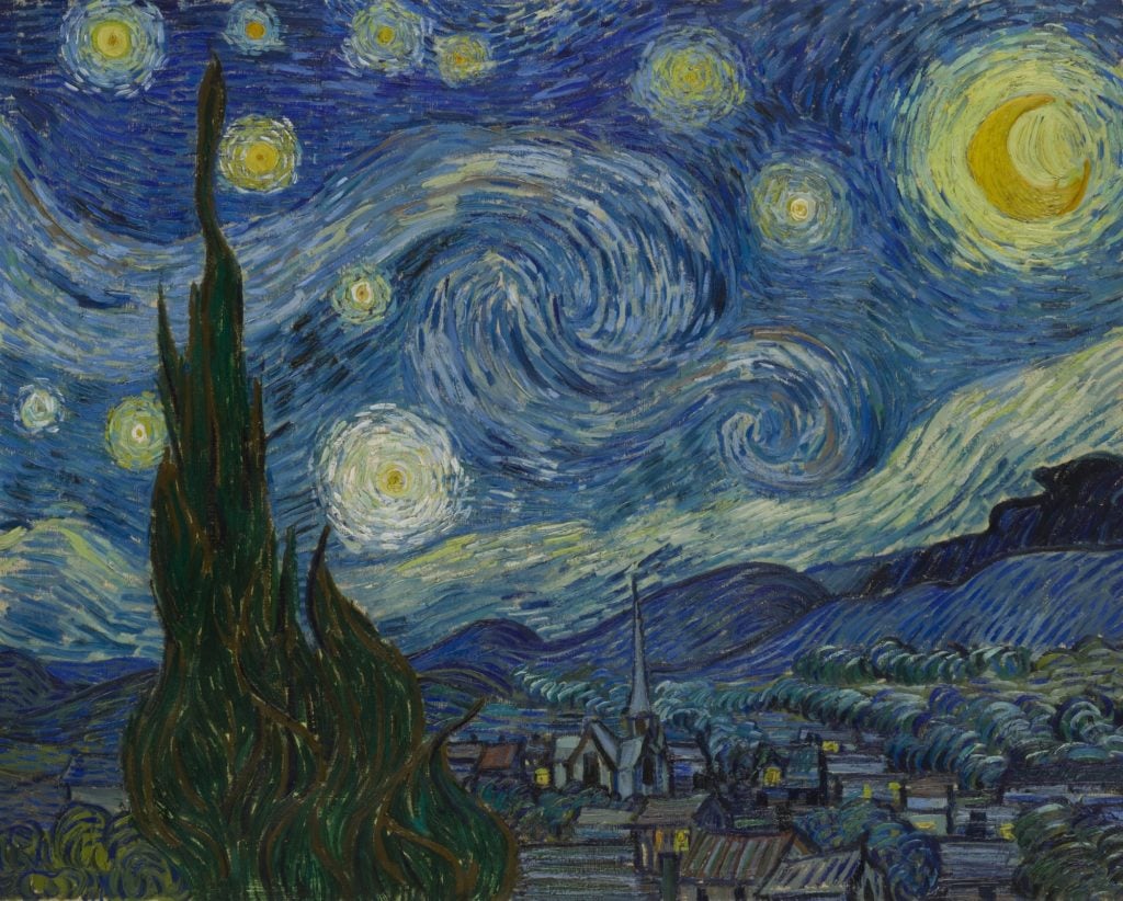 Vincent van Gogh, <em>The Starry Night</em> (1889). Courtesy of the Museum of Modern Art.