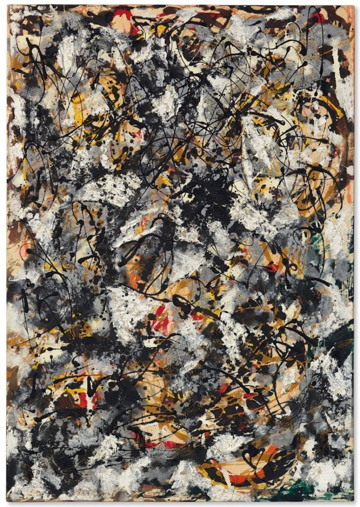 Jackson Pollock, <em>Composition with Red Strokes</em> (1950). Courtesy of Christie's New York.