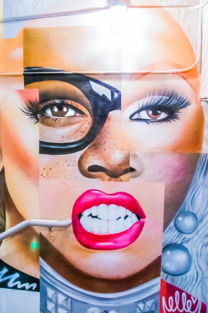 Elle's portrait of Ru Paul at the Museum of Street Art at the new citizenM hotel on the Bowery. Photo by Rae Maxwell, courtesy of citizenM. 