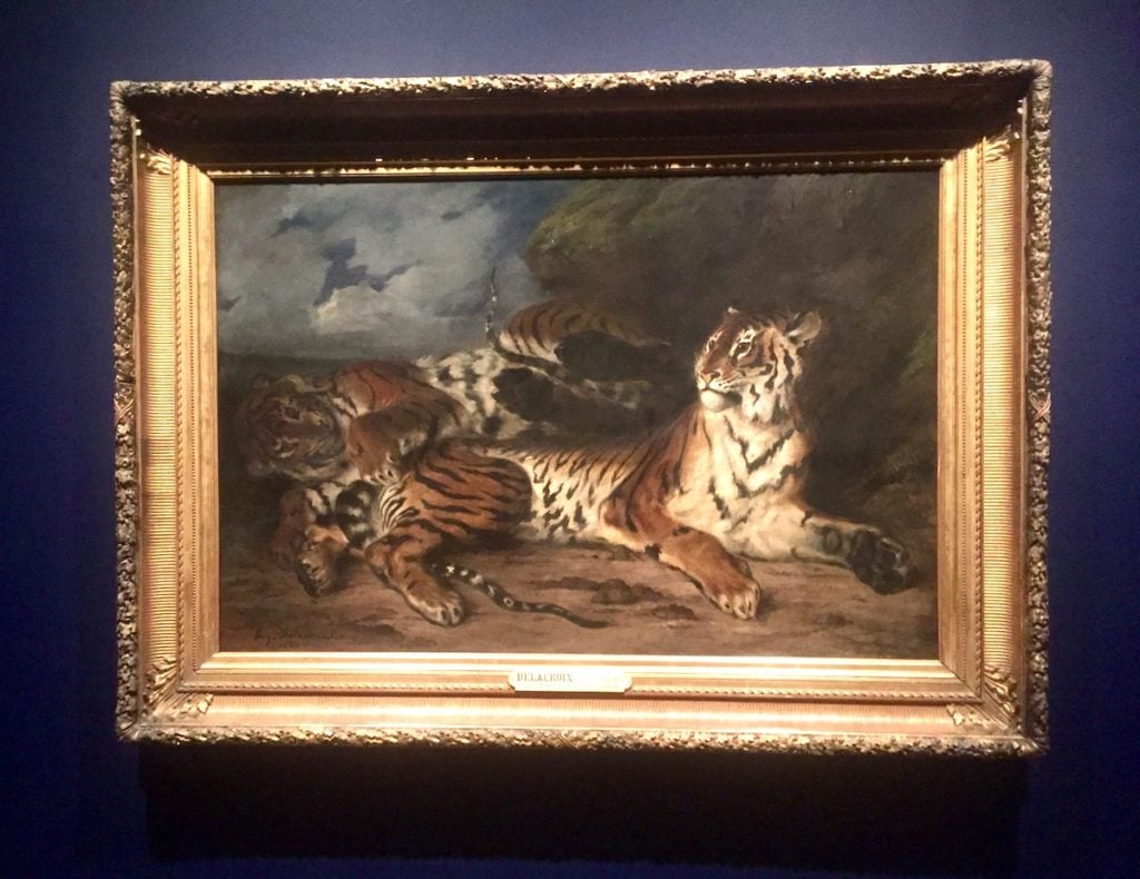 Eugène Delacroix, <em>Young Tiger Playing With Its Mother (Study of Two Tigers)</em> (1830). Image courtesy Ben Davis.