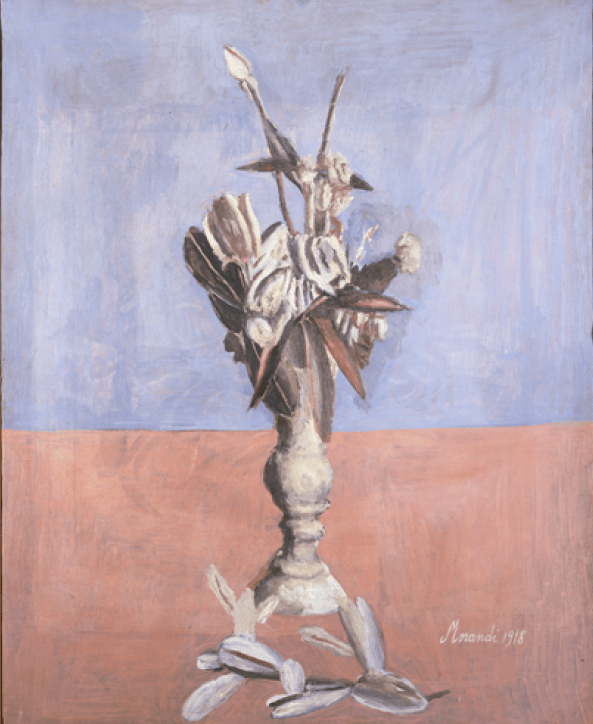 Giorgio Morandi, Fiori (Flowers) (1918). From the Pinacoteca di Brera, Milan, courtesy of MiBAC ©2018 Artists Rights Society (ARS)/SIAE, Rome.