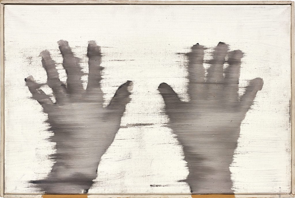 Gerhard Richter, Hände (1963), sold for $2,678,043/€2,323,566. Courtesy of Phillips.