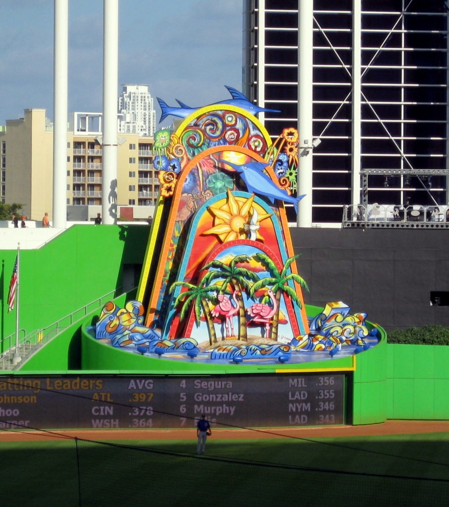 Red Grooms, Homer in Marlins Park, Miami. Photo by Jared, via Flickr Creative Commons.