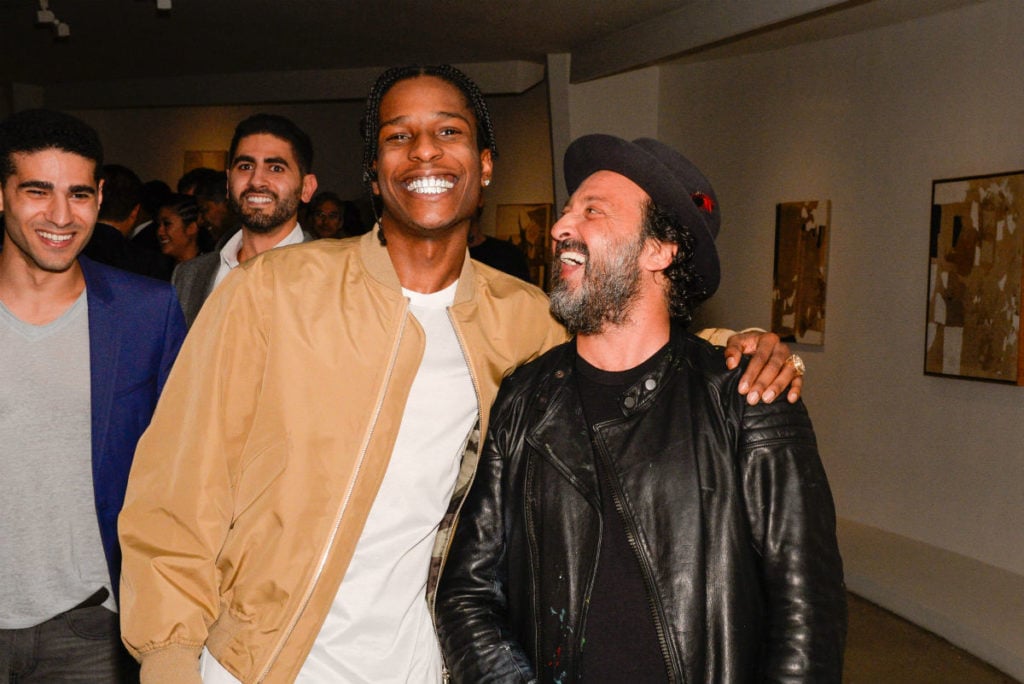 ASAP Rocky and Mr. Brainwash at the 2015 Guggenheim International Gala Pre-Party made possible by Dior. Image courtesy Patrick McMullan/PMC.