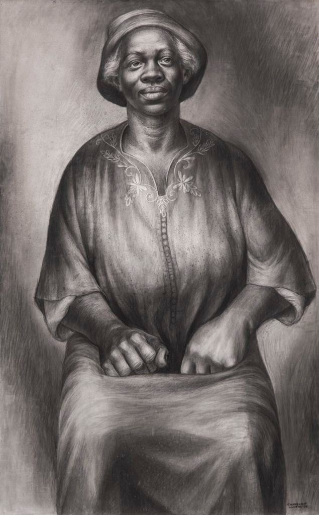 Charles White, <i>I Been Rebuked & I Been Scorned (Solid as a Rock)</i> (1954) <br>© Charles White Archives; Courtesy of Michael Rosenfeld Gallery LLC, New York, NY
