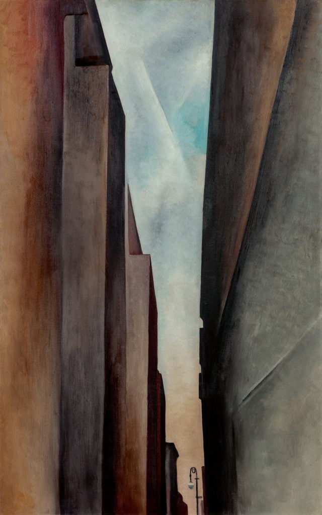Georgia O'Keeffe, <i>A Street</i> (1926). Courtesy Sotheby's.