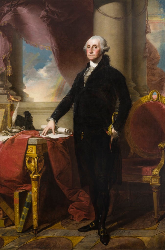 Gilbert Stuart, <em>George Washington (Munro Lenox Portrait)</em>. Courtesy of Hirschl & Adler Galleries, Inc.