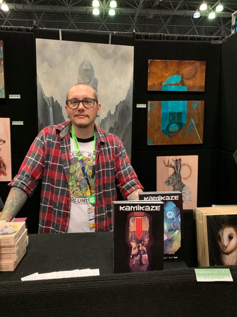 Artist Andrew Swartz at New York Comic Con. Photo by Sarah Cascone.