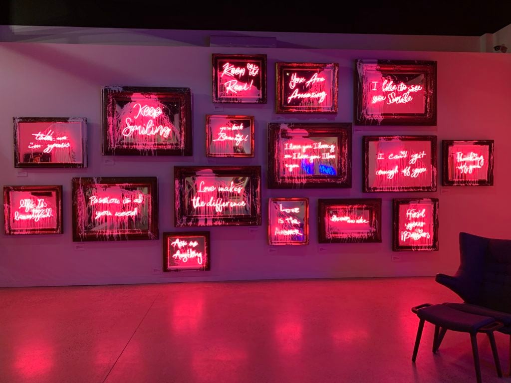 Installation view of "Mr. Brainwash X It's a Thing." Photo by Sarah Cascone.