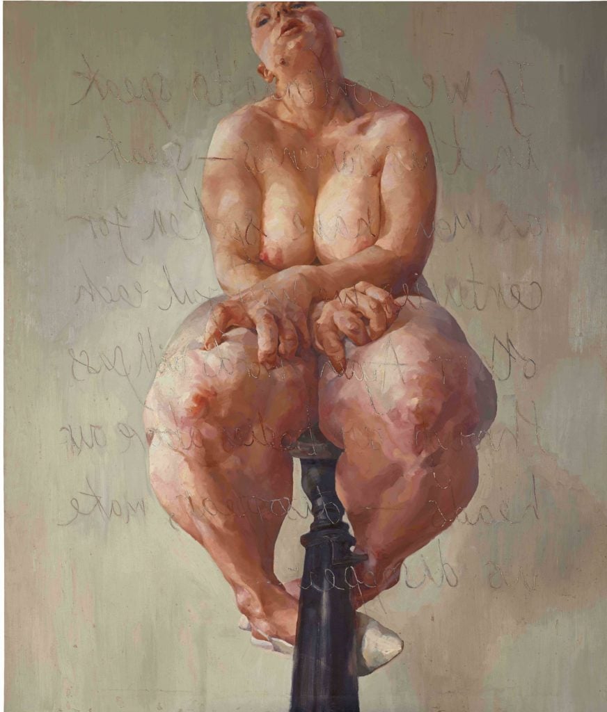 Jenny Saville, <i>Propped</i> (1992). Courtesy of Sotheby's. 