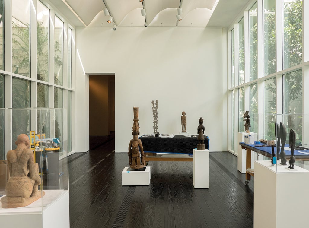 The new collection hang at the Menil Collection, featuring African art. Photo by Giulio Ghirardi for <em>WSJ Magazine</em>.