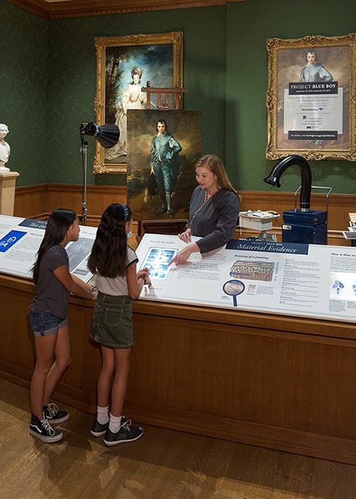 “Project Blue Boy” installation view. Photo by Fredrik Nilsen Studio. Image courtesy Huntington Library, Art Collections, and Botanical Gardens.