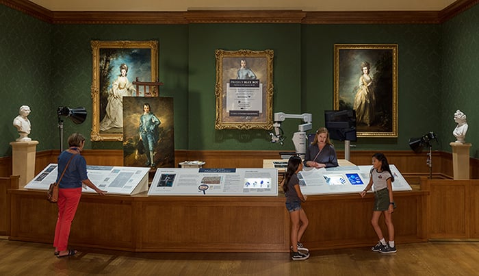 “Project Blue Boy” installation view. Photo: Fredrik Nilsen Studio. The Huntington Library, Art Collections, and Botanical Gardens.