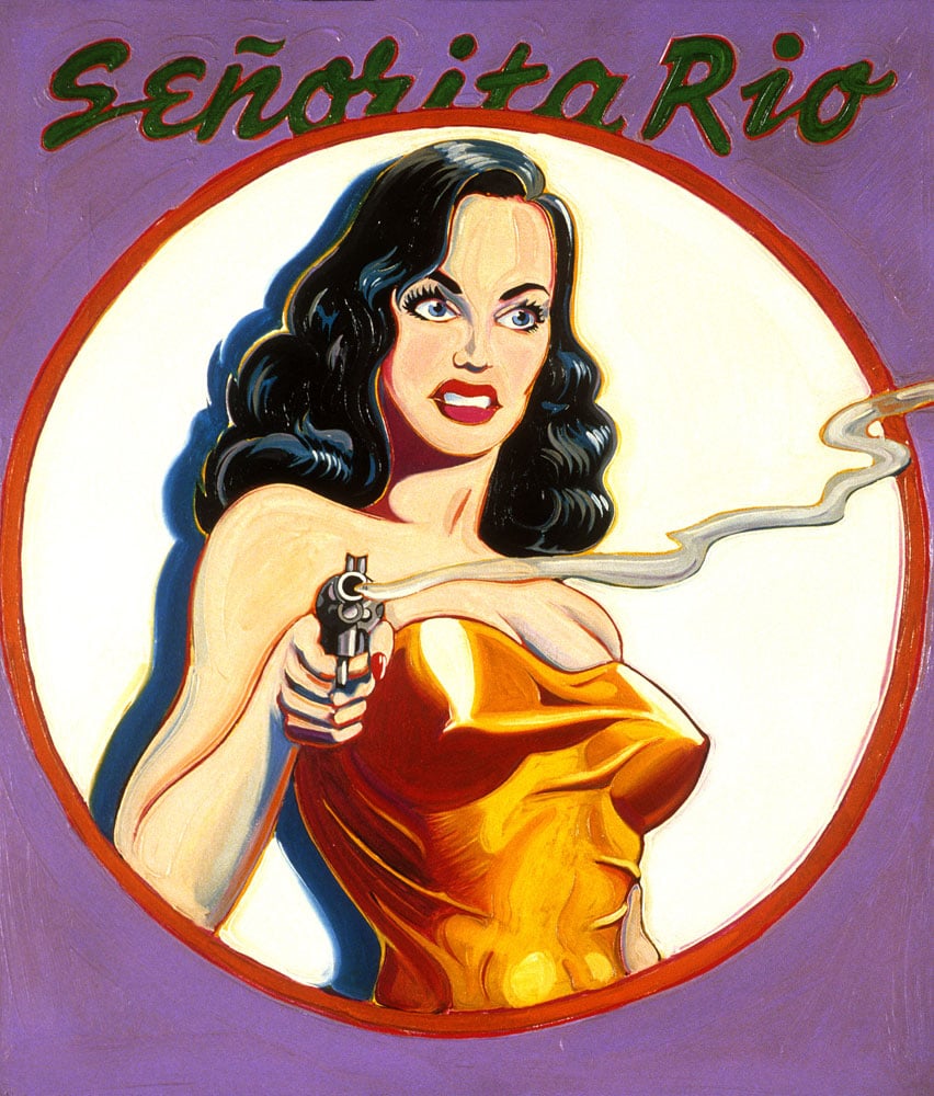 Mel Ramos, <em>Senorita Rio - The Queen of Spies</em> (1963). Courtesy of Louis K. Meisel Gallery, New York.