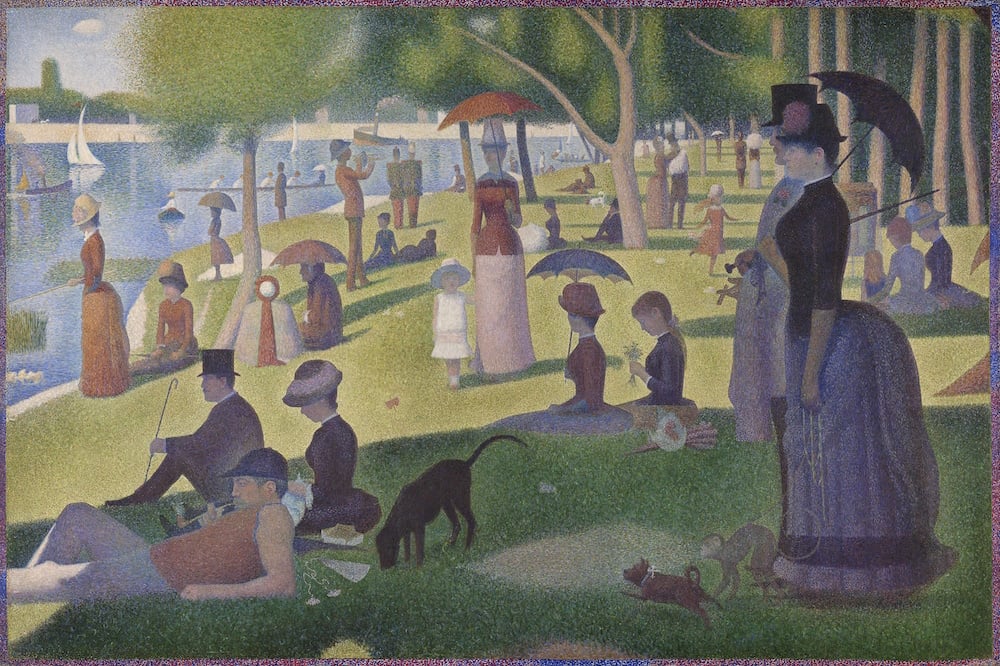 Georges Seurat, A Sunday on Le Grande Jatte (1884-86). Helen Birch Bartlett Memorial Collection. Courtesy the Art Institute of Chicago.