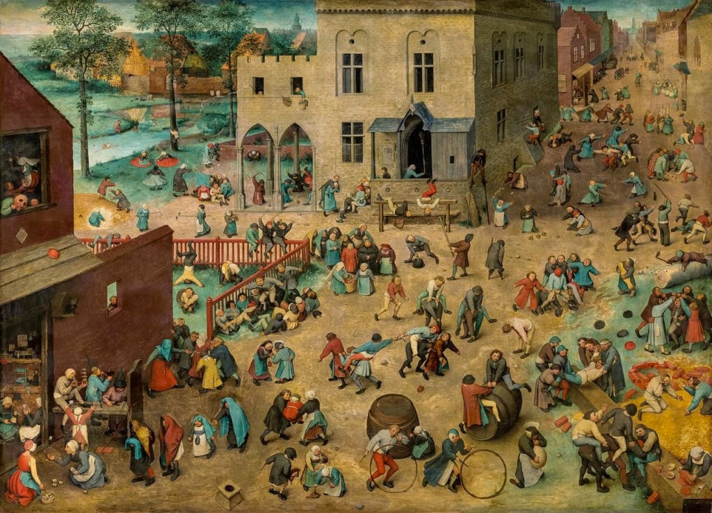 Pieter Bruegel the Elder, <EM>Children's Games</em> (1560), detail. Courtesy of KHM-Museumsverband.