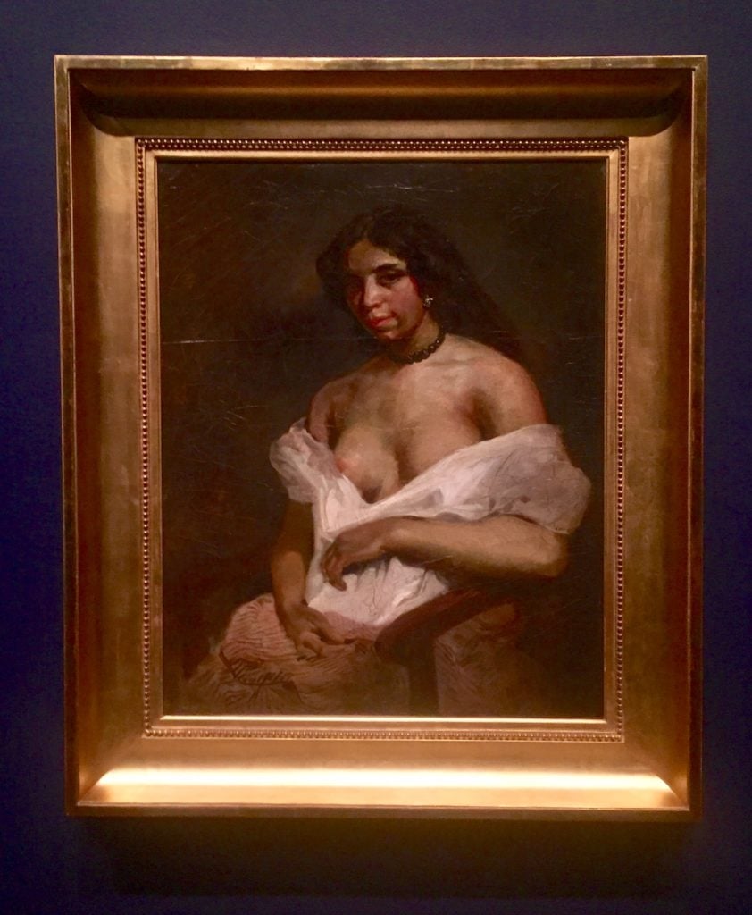 Eugène Delacroix, <em>Portrait of Aspasie</em> (ca. 1824). Image courtesy Ben Davis.