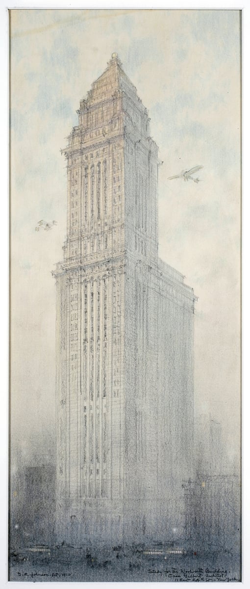 Cass Gilbert, <em>Study for the Woolworth Building</em> (New York, 1910). Courtesy of the New-York Historical Society Library, Cass Gilbert Architectural Record Collection.