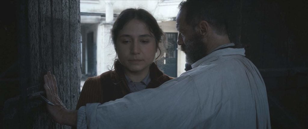Camille Claudel (Izïa Higelin) and Auguste Rodin (Vincent Lindon). Image courtesy the film.