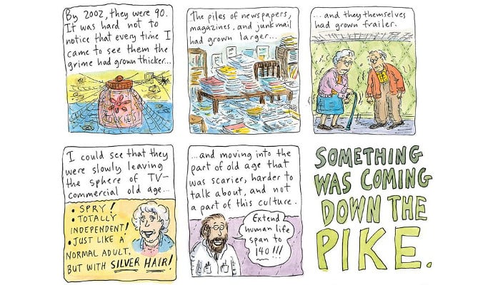 A page from Roz Chast's <em>Can We Talk About Something More Pleasant?</em>. Courtesy of the artist. 