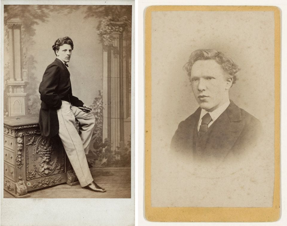 Left: Paul Stabler, Charles Obach (circa 1870–79). Photo courtesy of the National Portrait Gallery, London. Right: Jacobus de Louw, Vincent van Gogh (1873). Photo courtesy of the Van Gogh Museum, Amsterdam.
