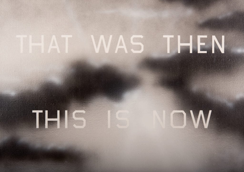 Ed Ruscha, <i>That Was Then, This Is Now</i>, 1989. Image courtesy of Sotheby's.