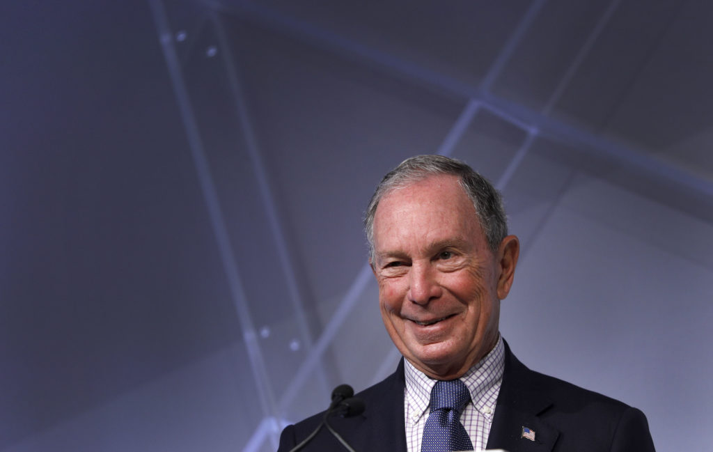 Michael Bloomberg, billionaire and former Mayor of New York City, speaks at CityLab Detroit. Photo by Bill Pugliano/Getty Images.