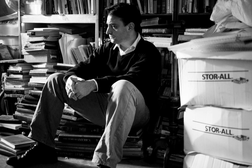 Pablo Helguera at his bookshop. Photo courtesy of the artist.