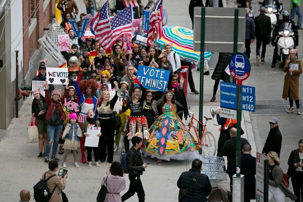 Michele Pred's We Vote Parade. Photo by Pontus Hook.