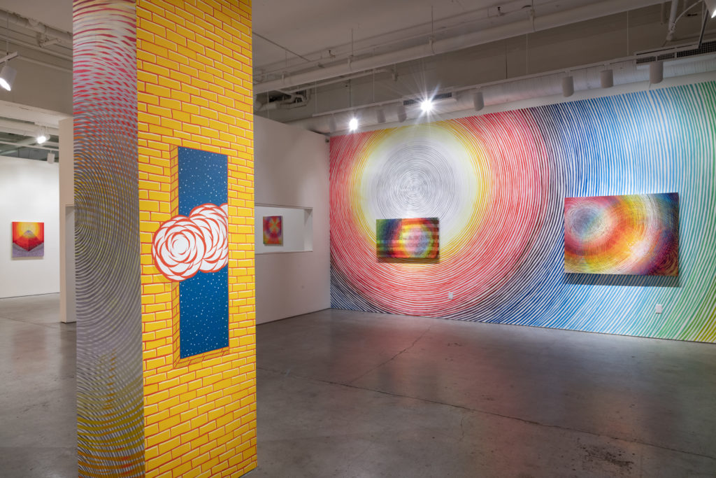 Installation view of "Andrew Schoultz: Full Circle" at Joshua Liner Gallery. Photo courtesy of Joshua Liner Gallery.