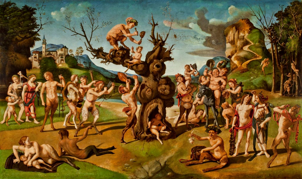 Piero di Cosimo, <i>The Discovery of Honey by Bacchus</i> (ca 1499). Image © the Worcester Art Museum.