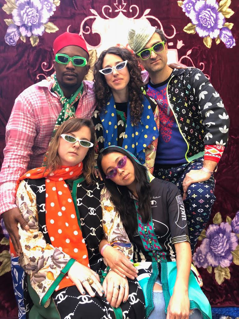 For Freedoms. Top (Left to Right): Hank Willis Thomas, Miriam Fogelson, Eric Gottesman. Bottom (Left to Right): Taylor Brock, Michelle Woo. Photo by Hassan Hajjaj courtesy of For Freedoms. 