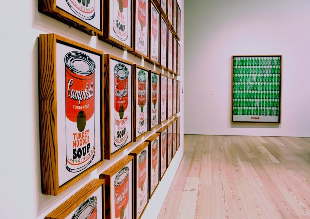 Installation view of "Andy Warhol: From A to B and Back Again." Image courtesy Ben Davis.